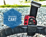 When Utilizing the safariland 1.5" belt attachment there is a forward and rearward canting option